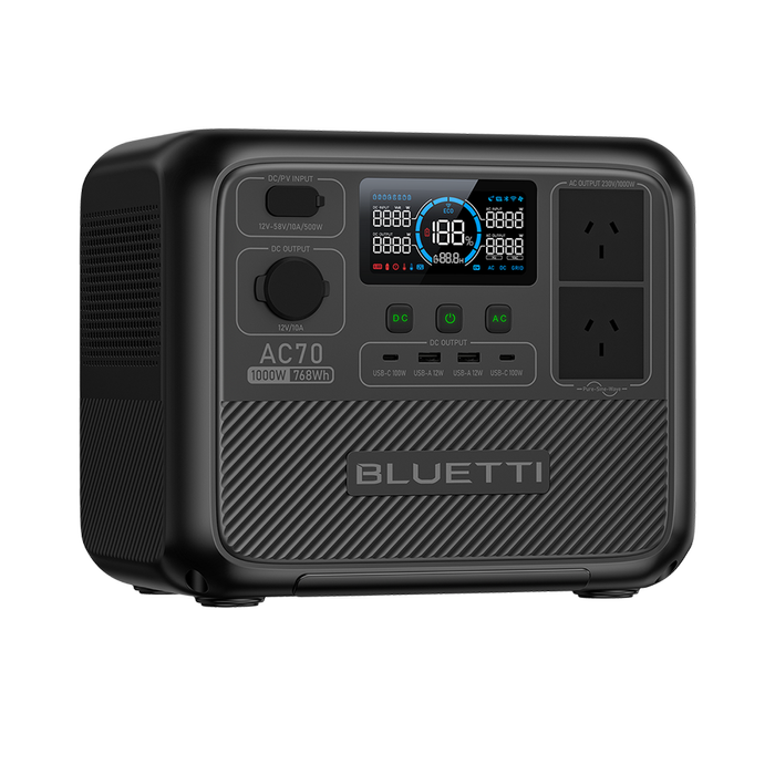 BLUETTI AC70 Portable Power Station | 768Wh, 1000W Rated Power