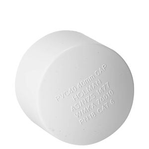 Holman 40mm Pressure PVC Cap End