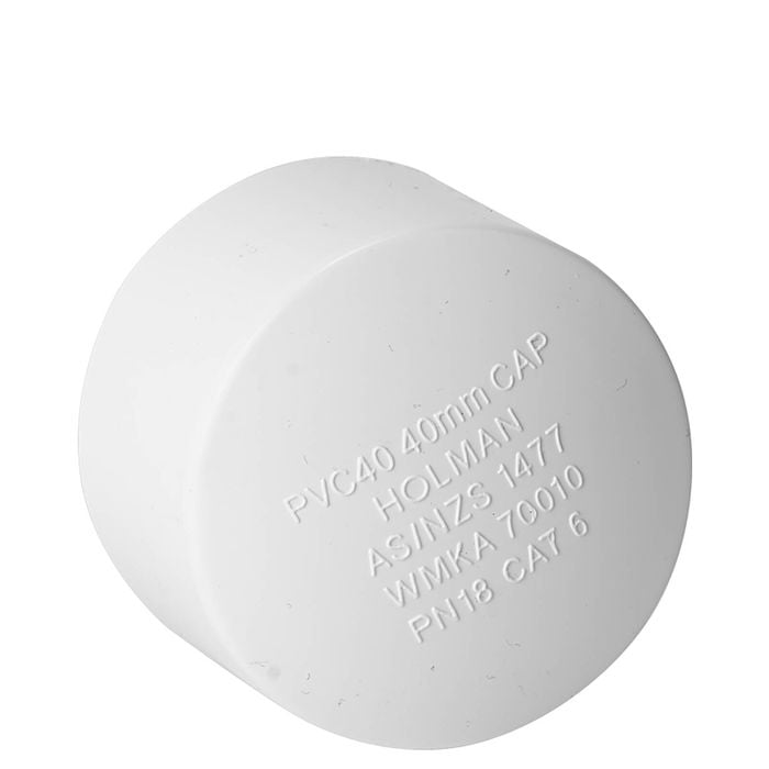 Holman 40mm Pressure PVC Cap End