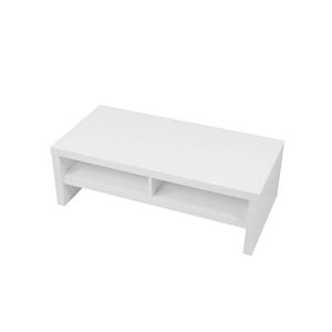 Otes Green Wendy Wooden Rectangular Coffee Table W/ Open Shelf - High Gloss White