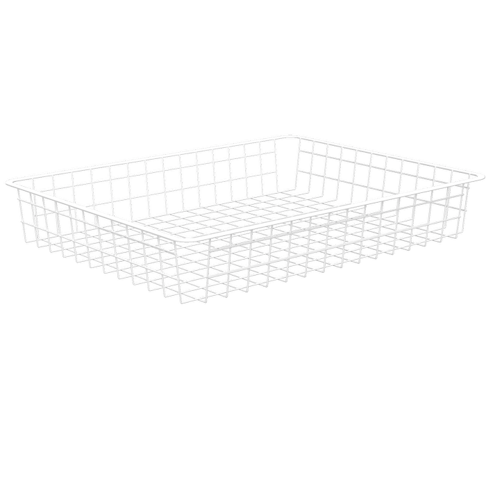 Flexi Storage Home Solutions 410 x 85 x 535mm White Small Wire Basket