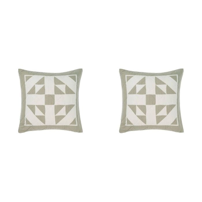 2PK Linen House Una Eucalyptus European Pillowcase 65x65cm