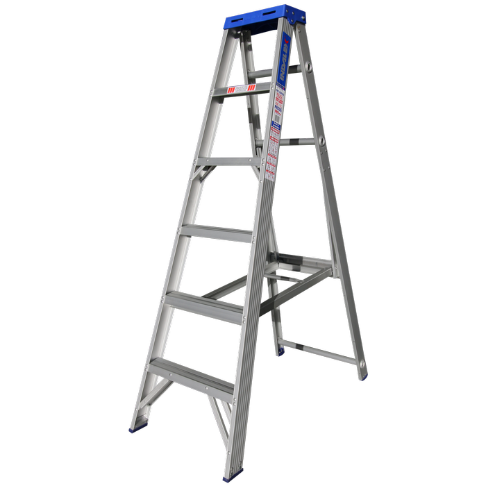 INDALEX 2.1m Industrial Aluminium 180KG Pro Series Single Sided Step Ladder