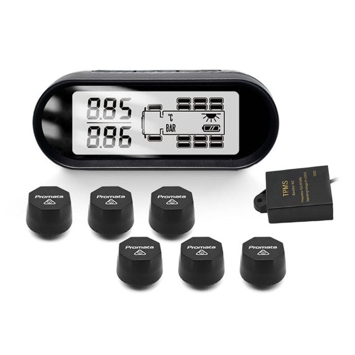 Promata Mata T2 Solar Tyre Pressure Monitor For Trucks - 6 External Sensors - With Booster