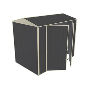 Build-a-Shed 1.5 x 2.3 x 2.3m Gable Double Hinged Side Door Shed - Grey