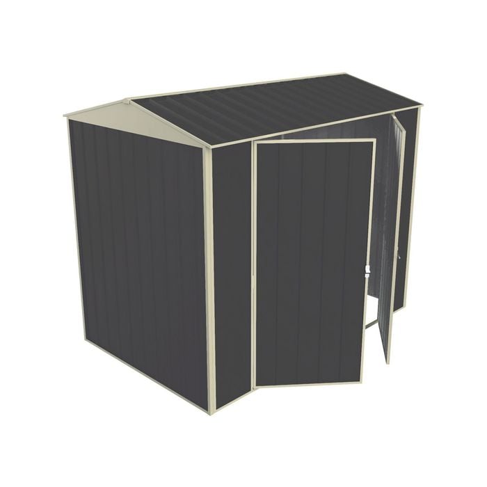 Build-a-Shed 1.5 x 2.3 x 2.3m Gable Double Hinged Side Door Shed - Grey