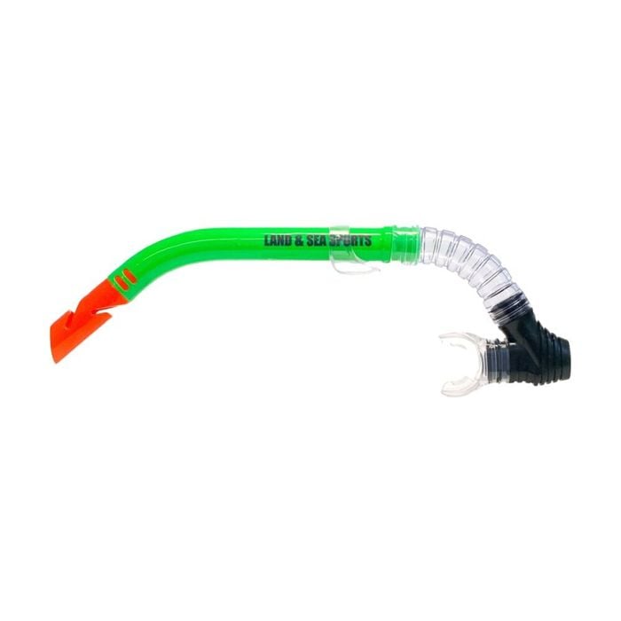 Land & Sea Sports Clearwater Snorkel With Silicone Mouthpiece Lime Green