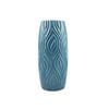 ANYDECO Flower Vase Navy Blue Medium Curve Lines Style Nordic Pot Home Decor