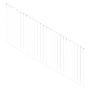ProtectorAl 1201 - 2400 x 1200mm Pearl White Raked 16-30º Flat Top Pool Fence Panel