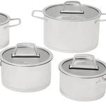 5pc Westinghouse Stainless Steel Pot & Pan Gas/Induction Frypan/Saucepan Set
