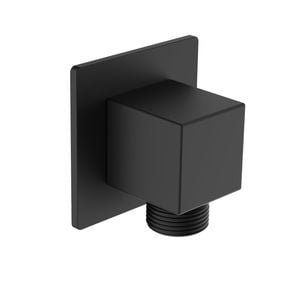 Mondella Matte Black Rococo Square Shower Elbow