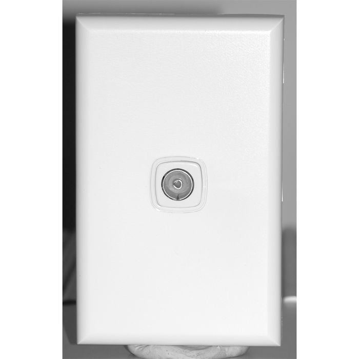 HPM Excel 1 Gang COAX Port White