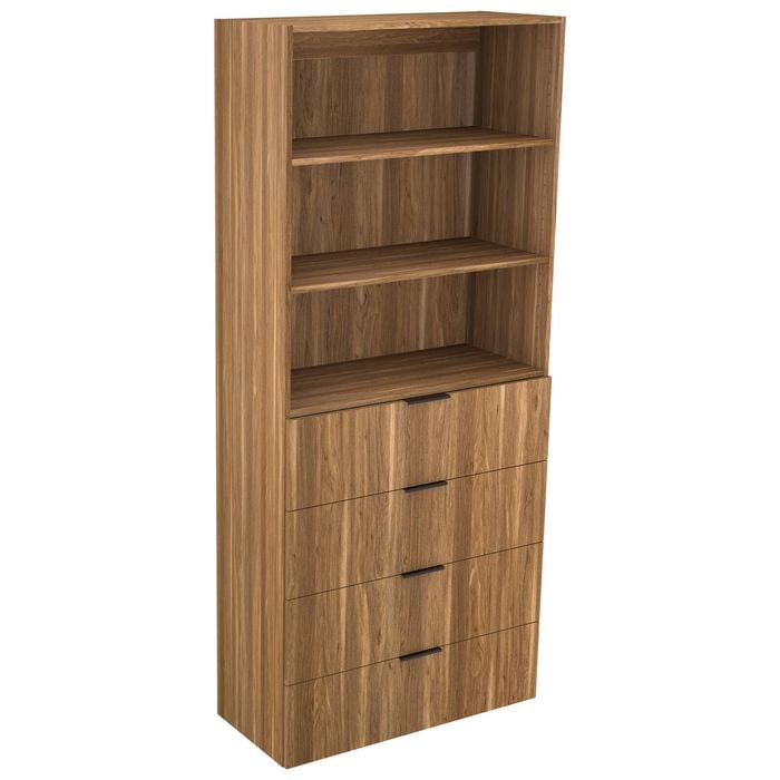 Lugna 2048 x 900 x 380mm Cove 2 Adjustable Shelf 4 Drawer Robe Insert