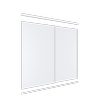Lugna 2100 x 1801-2400mm Double Melamine Wardrobe Sliding Door Custom Package