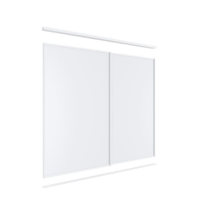 Lugna 2100 x 1801-2400mm Double Melamine Wardrobe Sliding Door Custom Package