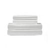 Silky Satin Quilt Cover Set, Queen Size, White