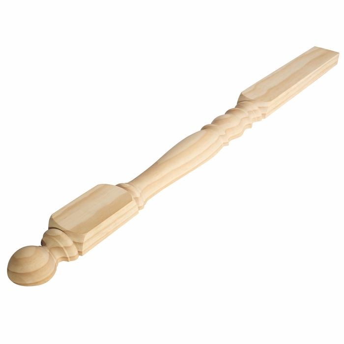 Pinetrim 90mm x 90mm x 1.3m Untreated Clear Pine Half Newel Turned Post