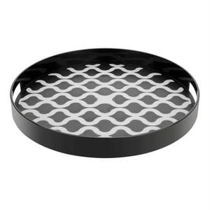 Olympia Kristallon Round Non Slip Tray With Handles Pc 355mm Hospitality Serving Catering