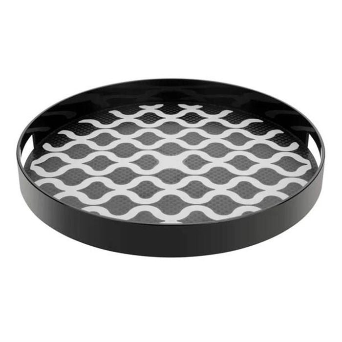 Olympia Kristallon Round Non Slip Tray With Handles Pc 355mm Hospitality Serving Catering