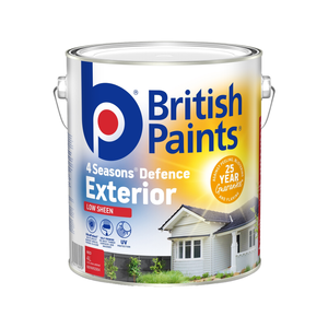 British Paints 4L Red Low Sheen 4 Seasons Exterior Paint 