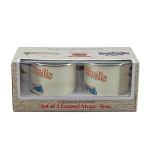Rojo Rojo Bushells Tea Enamel Mug 2 Piece Set 450ml Cream