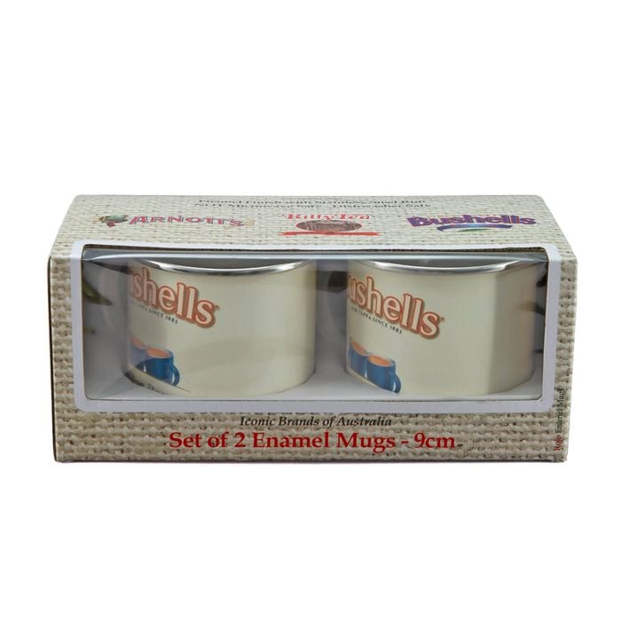 Rojo Rojo Bushells Tea Enamel Mug 2 Piece Set 450ml Cream