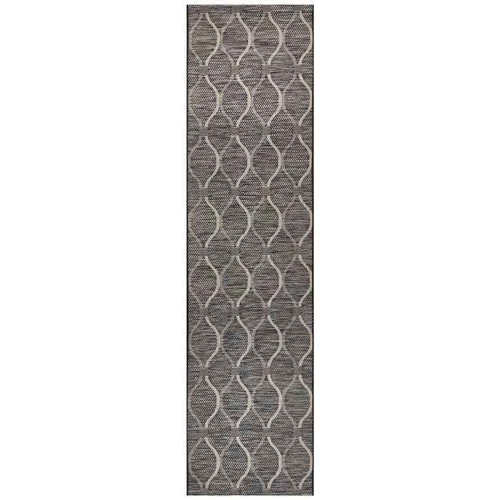 The Rug Connection Deck 5501 Black 300x80cm - Medium Runner Pet Friendly Outdoor Rug
