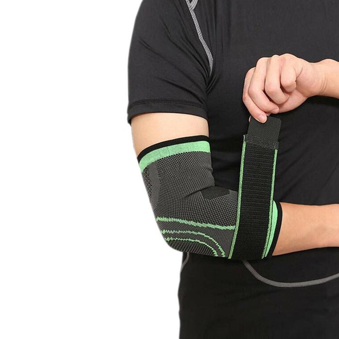 Fitness Master Adjustable Arm Support Elbow Brace Compression Strap Protector Guard Gym Wrap