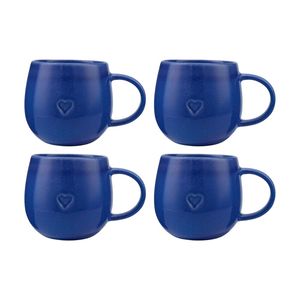 4pk Maxwell & Williams The Mug Club Amore Snug Mug 460ml - Blue