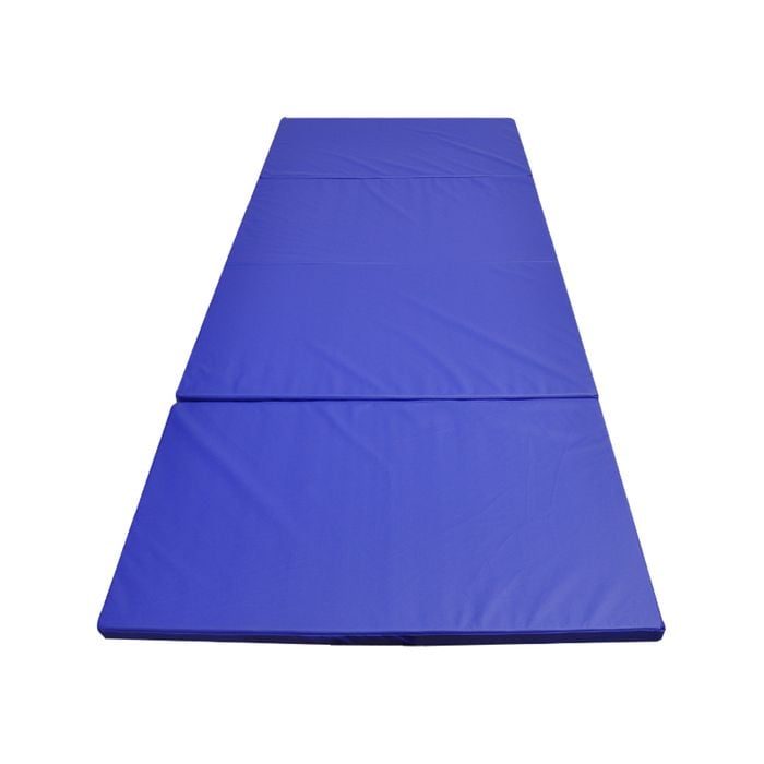 Large 240cm X 120cm X 4cm Gymnastics Folding Gym Exercise Yoga Mat - Blue