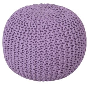 Braided Ottoman Pouffe - Braided Ottoman Lilac