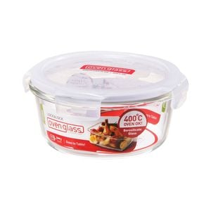 Locknlock 650ml Euro Round Borosilicate Glass Food Container Storage w/ Lid CLR