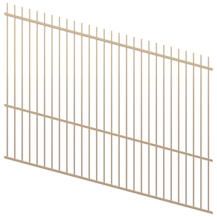 ProtectorAl 1201 - 2400 x 1800mm Primrose Raked 16-30º Picket Top Pool Fence Panel