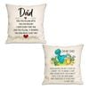 Catzon 2 Pcs Linen Throw Pillow Covers for Dear Dad Birthday Gifts for Father-Set 7