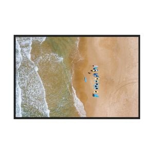 Artey | Wainting For the Rip - Framed Canvas - Black Frame - 100 x 150cm