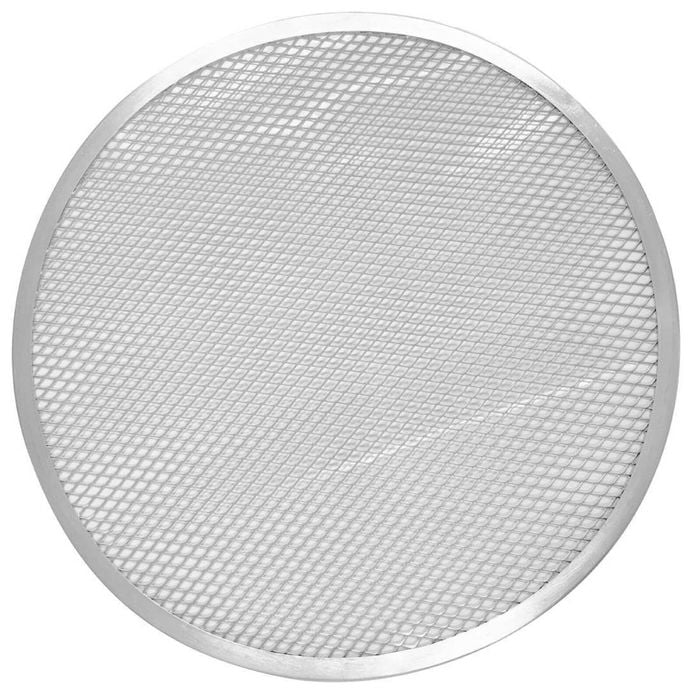 Vogue Pizza Tray Perforated Aluminium 355mm Commercial Kitchen Baking Supplies