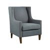 Cecilia Classic Studded Light Grey Wingback Club Armchair