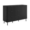 Kayla Chest Dresser Tallboy 9 drawers black woodgrain