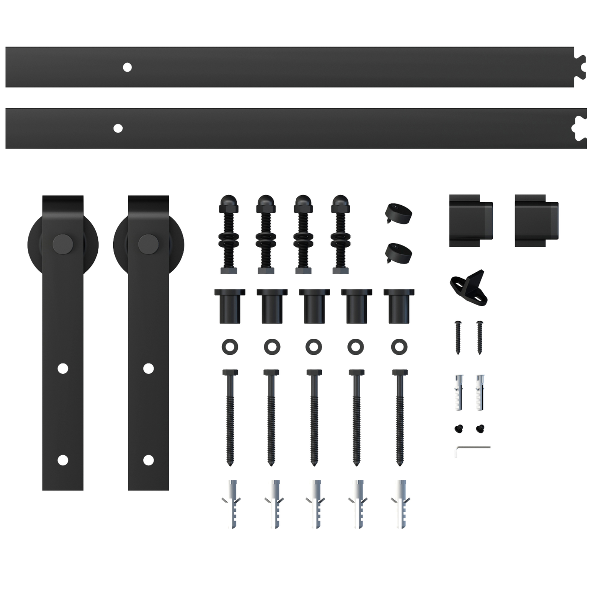 Ikonic 2000 x 40 x 6mm Matte Black 2-Piece Barn Door Track - Bunnings ...