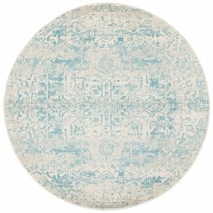 Sense 253 White 240x240cm - Large Round Transitional Pet Friendly Indoor Rug