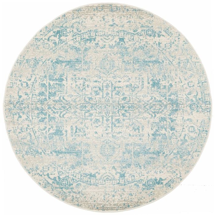 Sense 253 White 240x240cm - Large Round Transitional Pet Friendly Indoor Rug