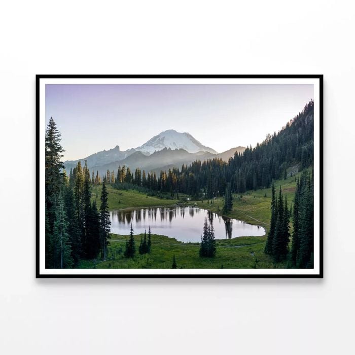 Lake with Trees & Mountains  Print 100% Australian Made 90x60cm  (Poster)