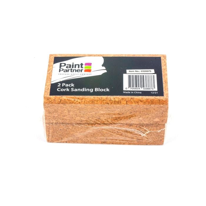 Paint Partner Cork Sanding Block - 2 Pack