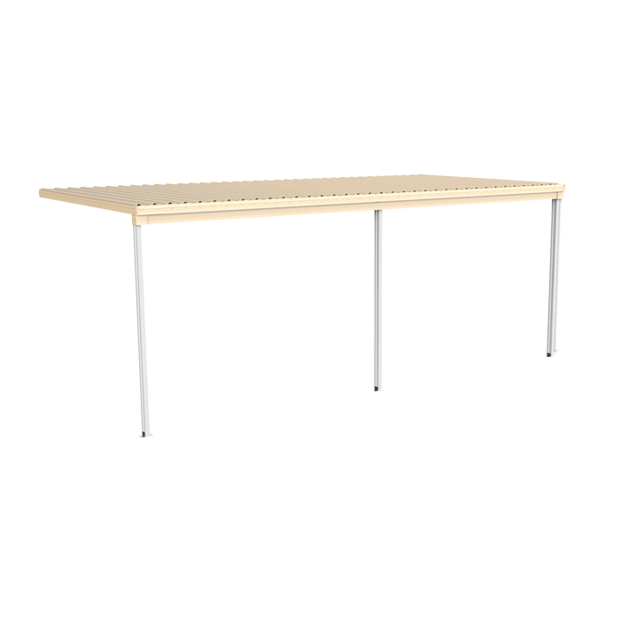 Absco Structures 6.00 x 3.00 x 3.00 Double Patio Cover – Classic Cream