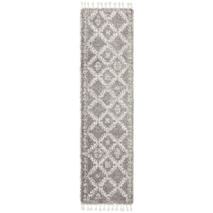 Rare 33 Silver 400x80cm - Large Runner Shaggy Indoor Rug