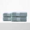 4pc Renee Taylor Brentwood 650gsm Low Twist Bath Sheet Gray Mist