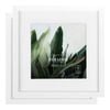 Cooper & Co. 12 x 12inch Mat to 8 x 8inch Set of 2 White Premium Paradise Wooden Photo Frames