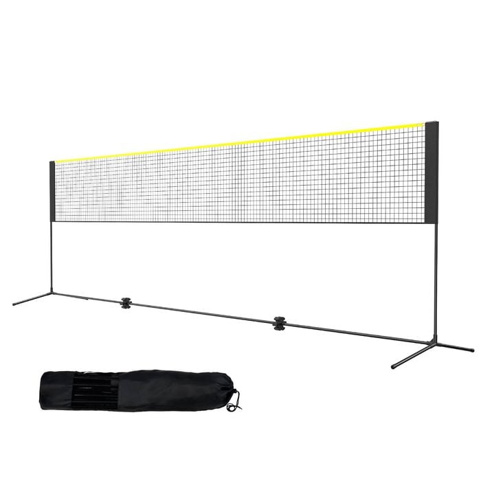 VEVOR Badminton Net Black Height Adjustable for Kids Backyard Game Use