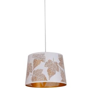 CLA Lighting Penshade Interior Slanted with Maple Leaf Pattern Laser Cut Pendant Light White