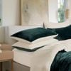 Gioia Casa Twin-Pack Teddy Sherpa Standard Pillowcases – Reversible, Zipper Closure, Machine Washable (48x73cm, Emerald Green)